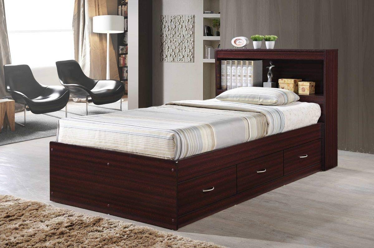 Twin-size Captain Bed with 3-Drawers and Headboard N46751