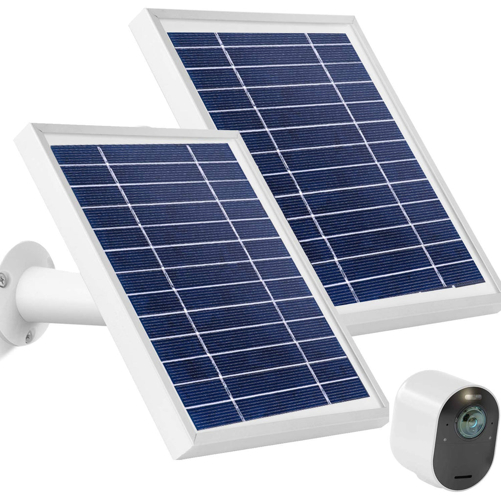 3W 6V Solar Panel Charge for Arlo Pro3 and Arlo Ultra Camera, 11ft Magnetic Power Cable (2Pack, Black) Z677278