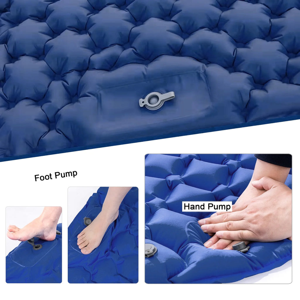 2 Person Camping Mat with Air Pillow Waterproof Backpacking Pad A90175