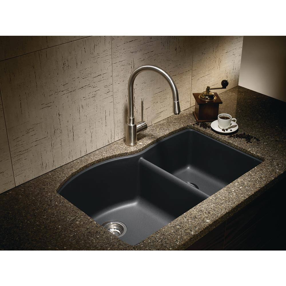 Anthracite Undermount Double Bowl Kitchen Sink K38340