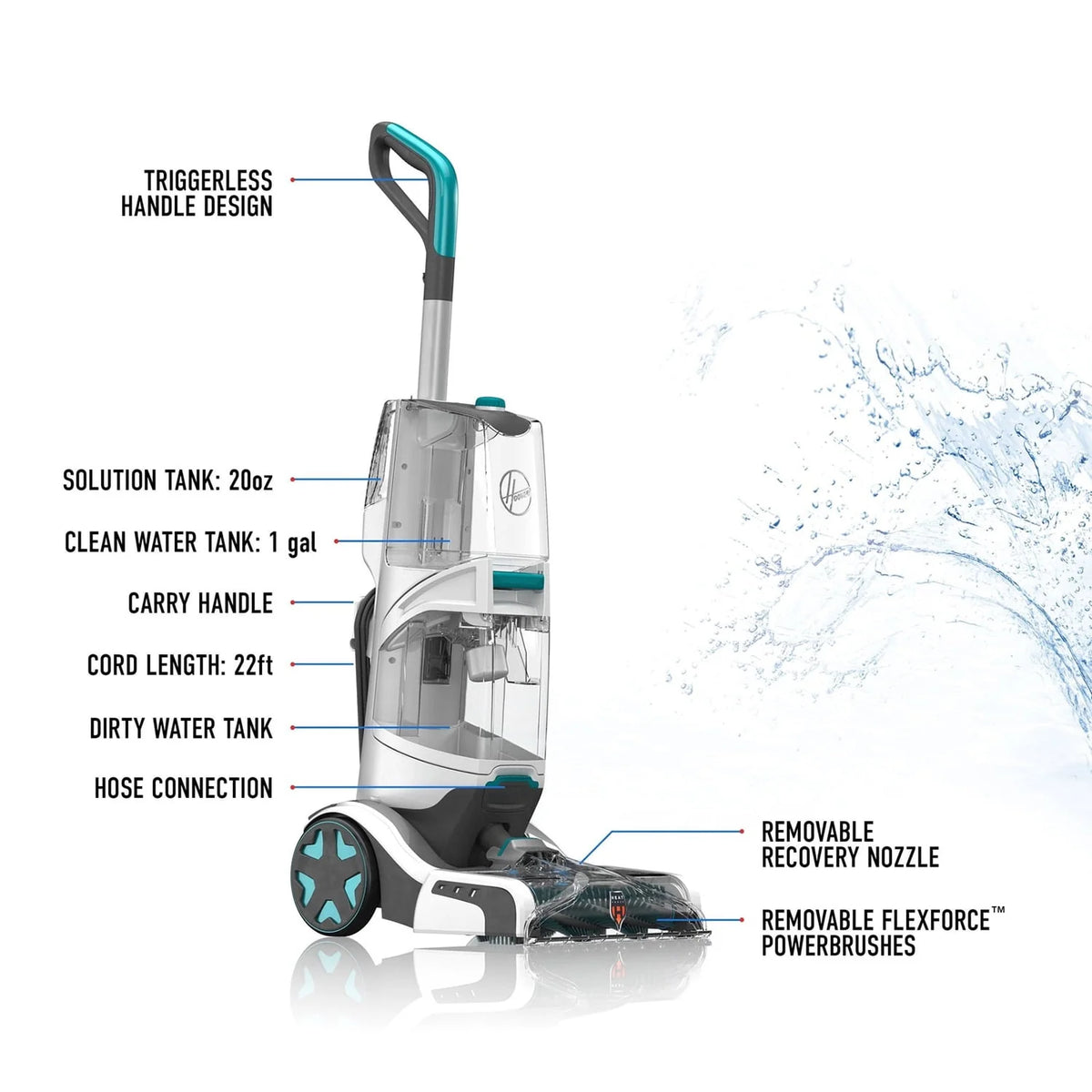 Upright Carpet Cleaner Washer Scrubber & Shampooer U3244