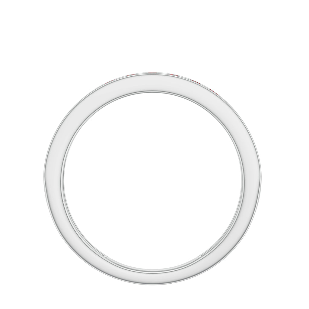 925 Sterling Silver Channel Setting Ruby Ring S352