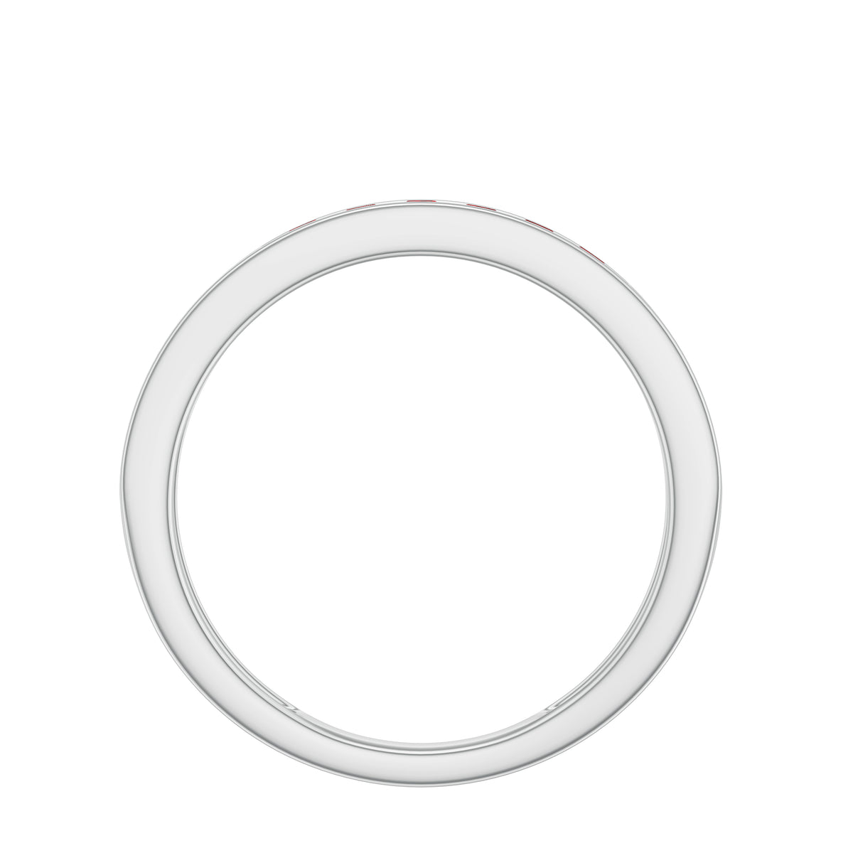 925 Sterling Silver Channel Setting Ruby Ring S352