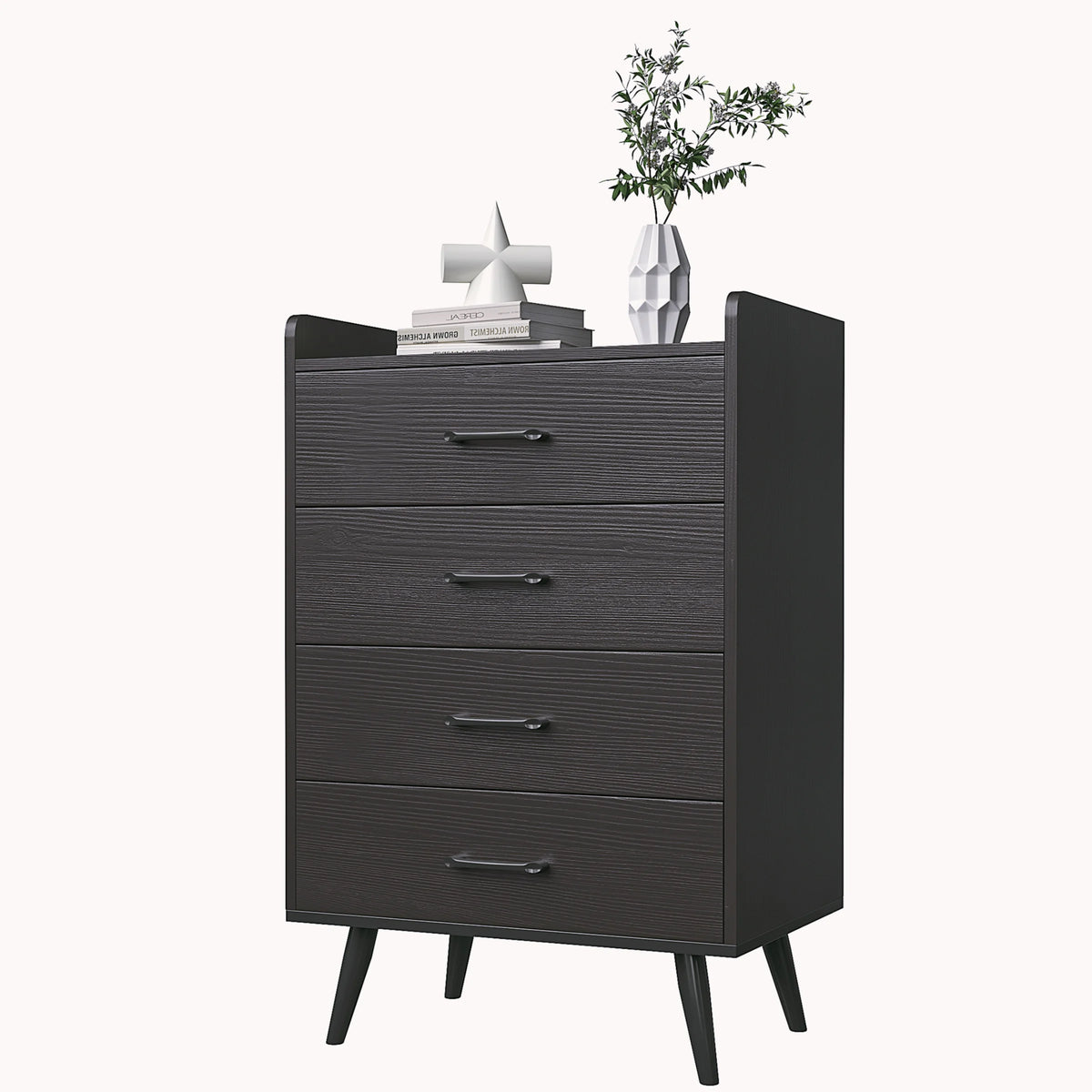 White 4 Drawer Wood Dresser Y544113