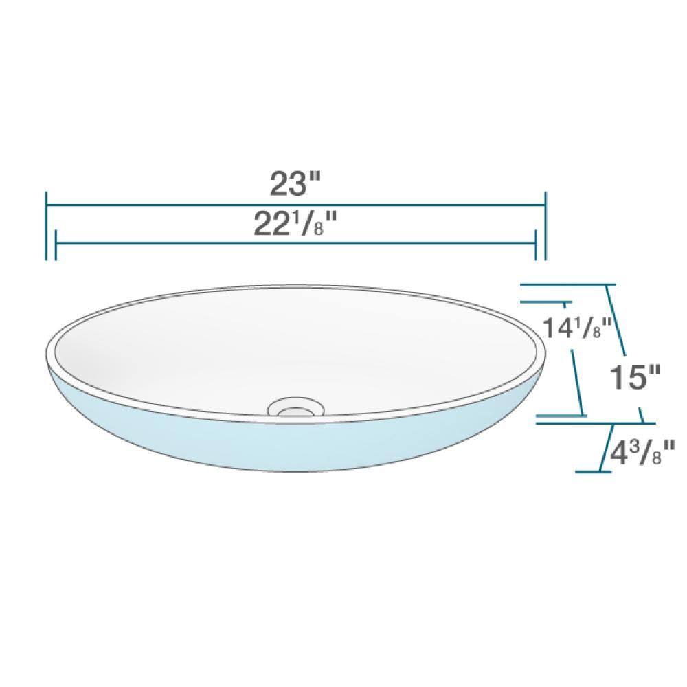 Stone Composite Oval Vessel Sink with Faucet V2031