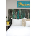 Solid Wood Panel Headboard Barn Walls Twin Industrial Mix O567