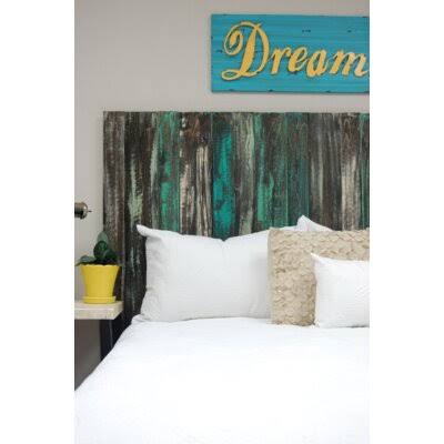 Solid Wood Panel Headboard Barn Walls Twin Industrial Mix O567