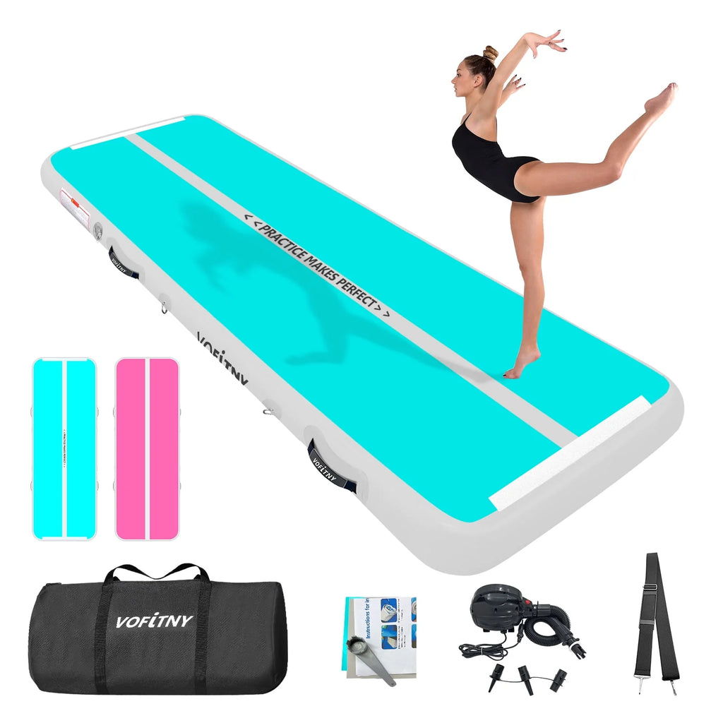 10 ft Inflatable Gymnastics Air Tumbling Track Mat with Pump N423176