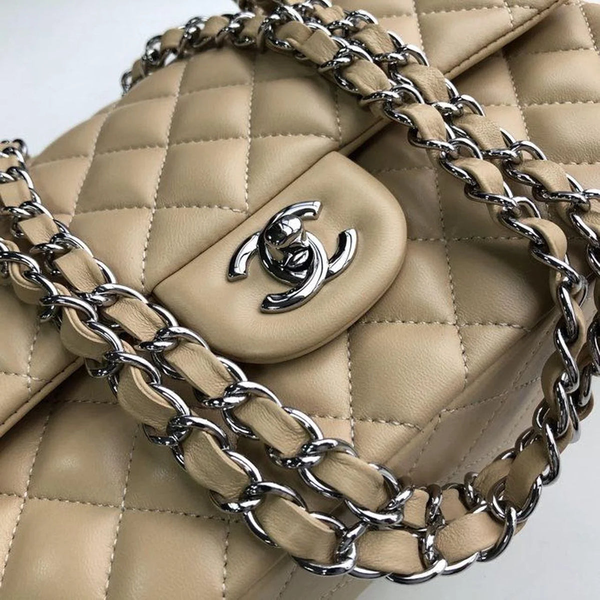 Beige Shoulder and Crossbody Handbag L191