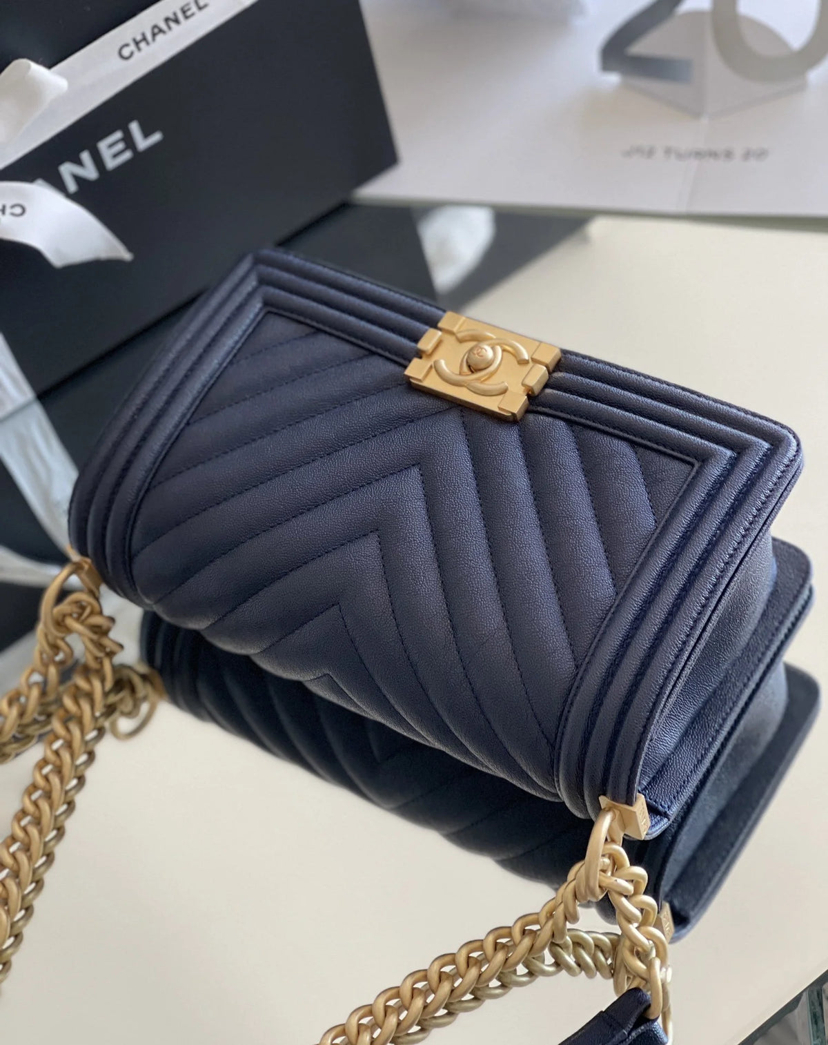 Dark Blue Handbag T7255