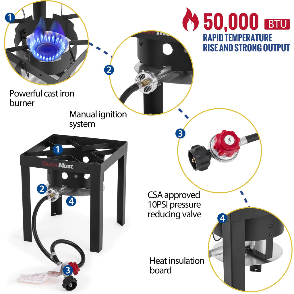 30 Qt Propane Turkey Fryer with Oil Bags S454