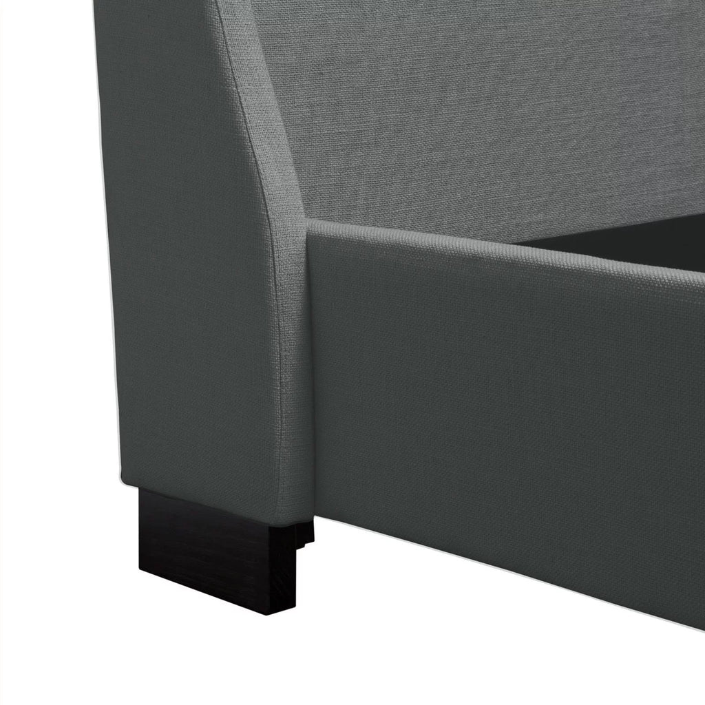 Grey Linen Tufted Bed W677