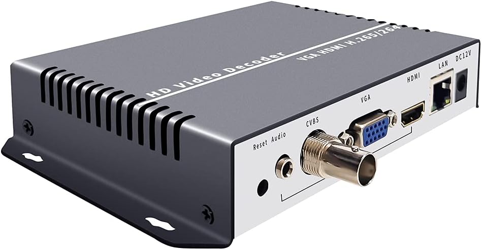 4K 1080P Video Decoder with IP to HDMI VGA CVBS Output E792720
