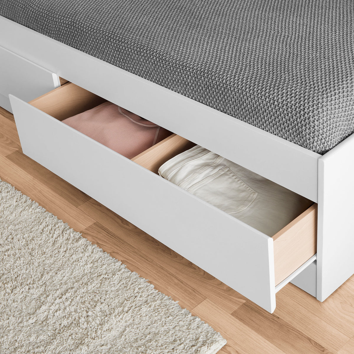 Twin Storage Bed with Bookcase Headboard H403