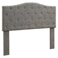 Gray Tufted Fabric Full/Queen Headboard L898