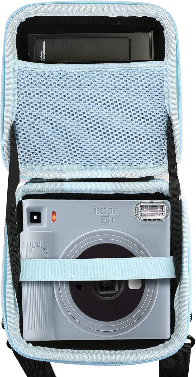 Hard Carrying Case for Fujifilm Instax Square SQ1 Instant Camera (Inside Blue) R4302