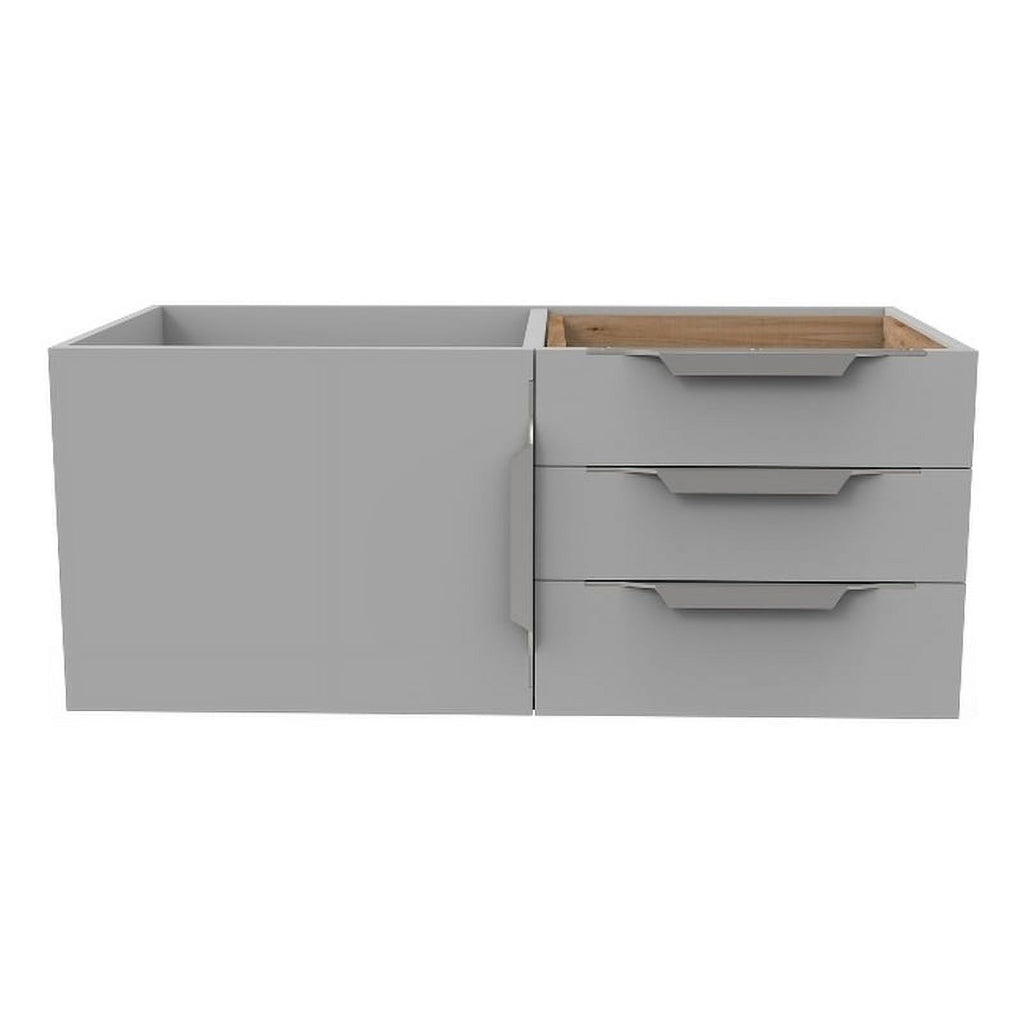 Gray Wood Floating Vanity Base P895