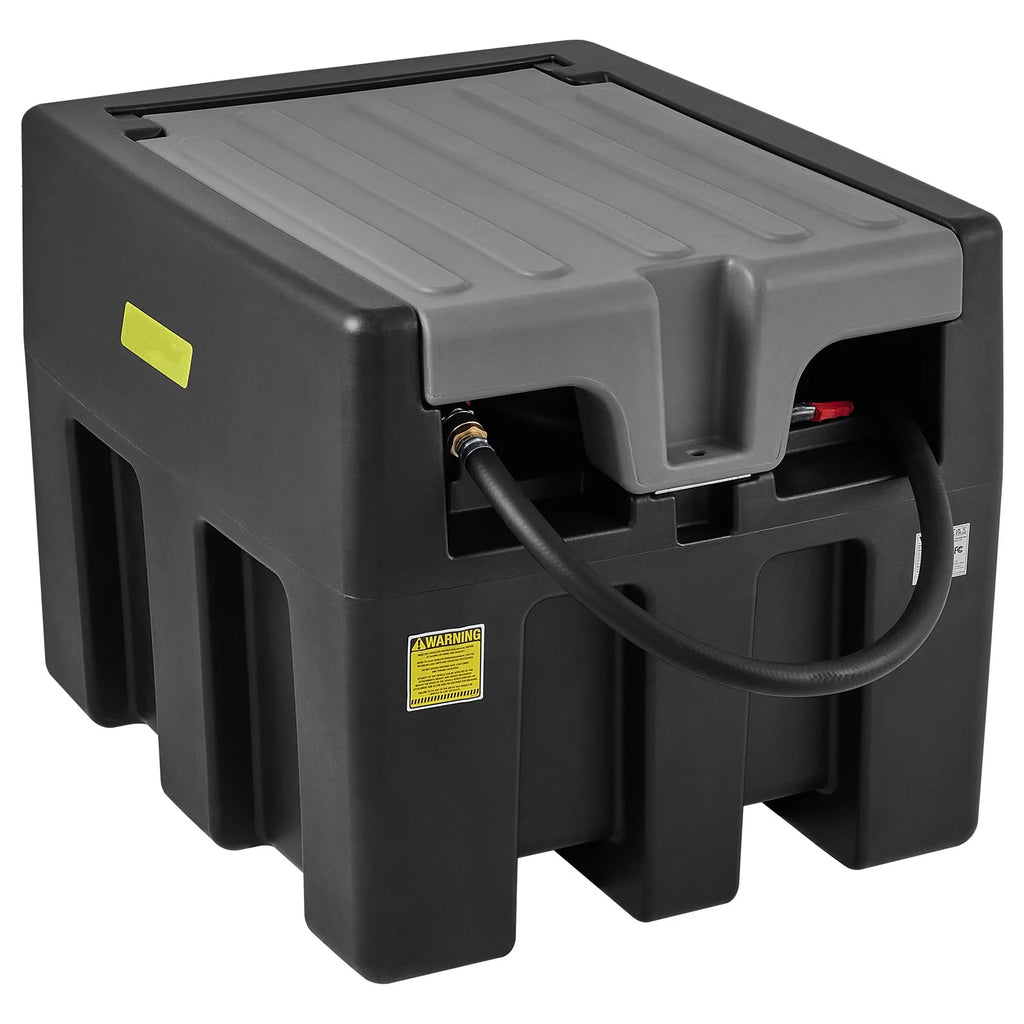 Portable Diesel Fuel Tank 58 Gal with 12V Transfer Pump Black A7760