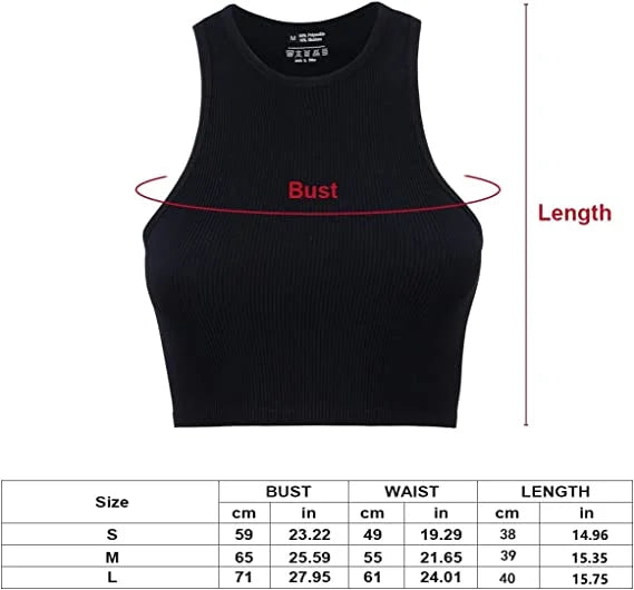 Seamless Ribbed Crop Tank Top I227