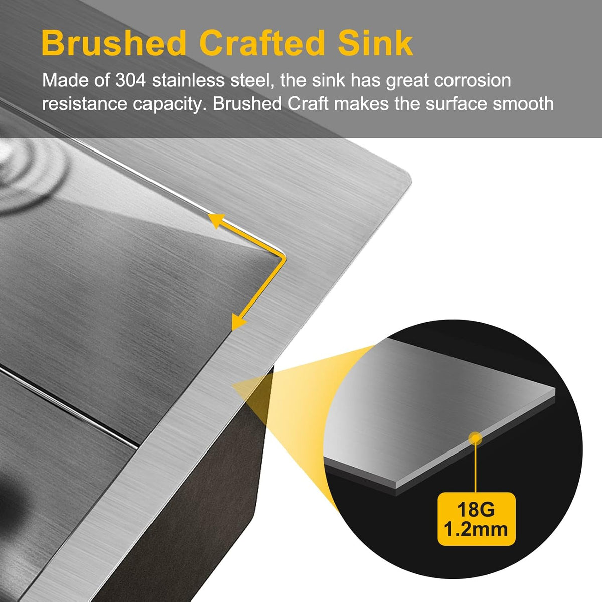 24-Inch Laundry Cabinet with Sink Grey Cabinet with Drawer Stainless Steel Sink Faucet Combo G7709