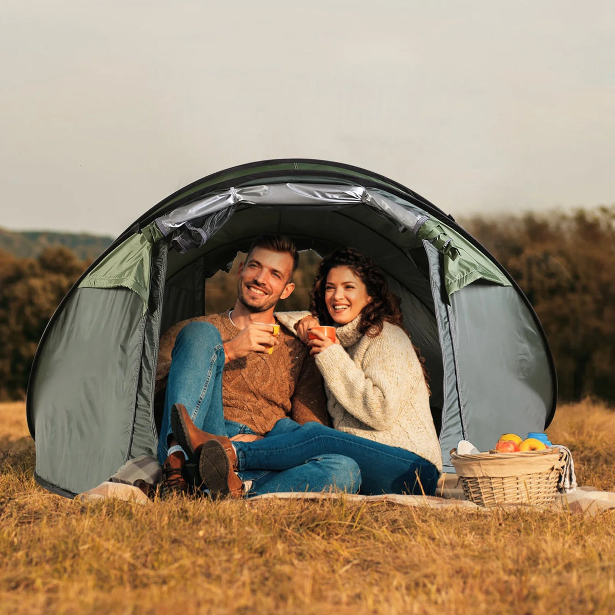 Green Pop Up Dome Tent with Carry Bag X2524