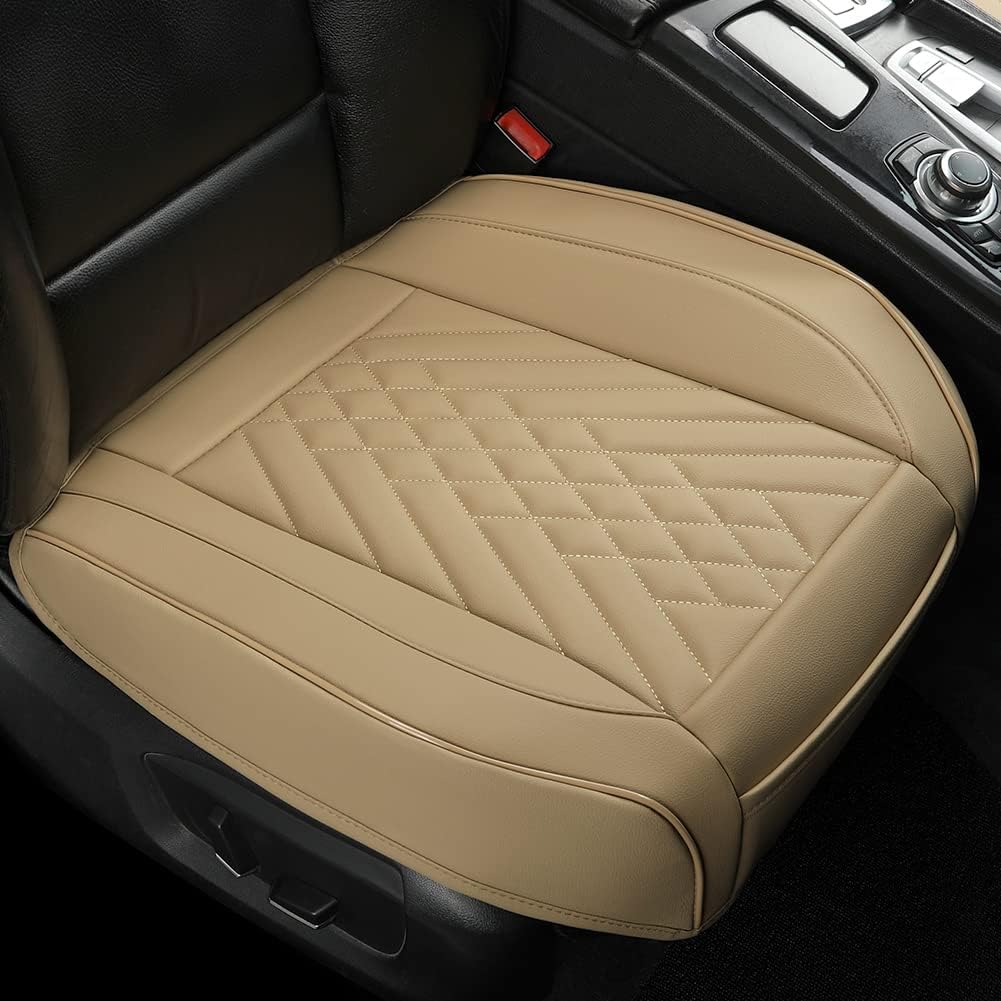 Grey PU Leather Front Car Seat Cover Protector (1 Pack) K427999