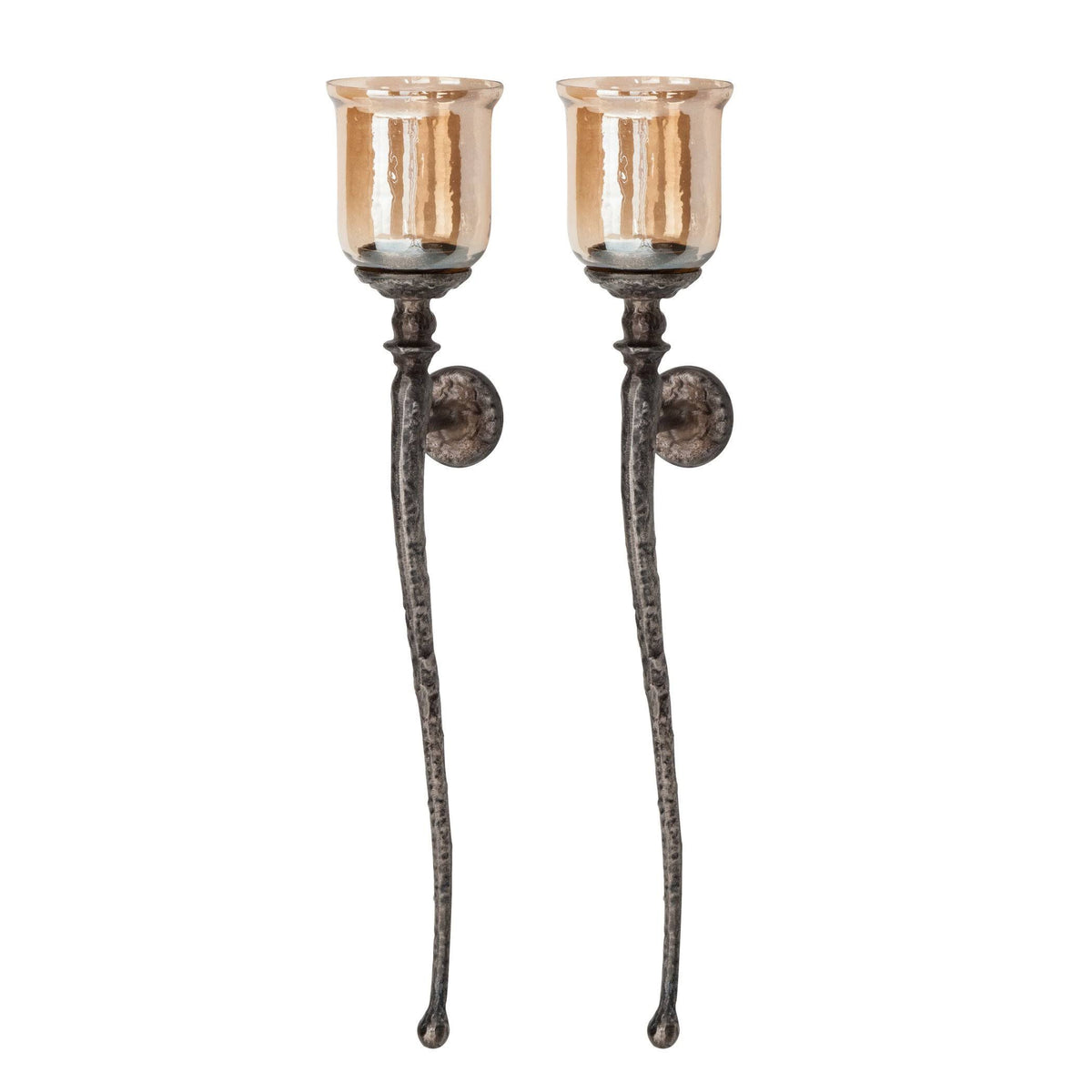 Brown Aluminum Candle Holder O50012