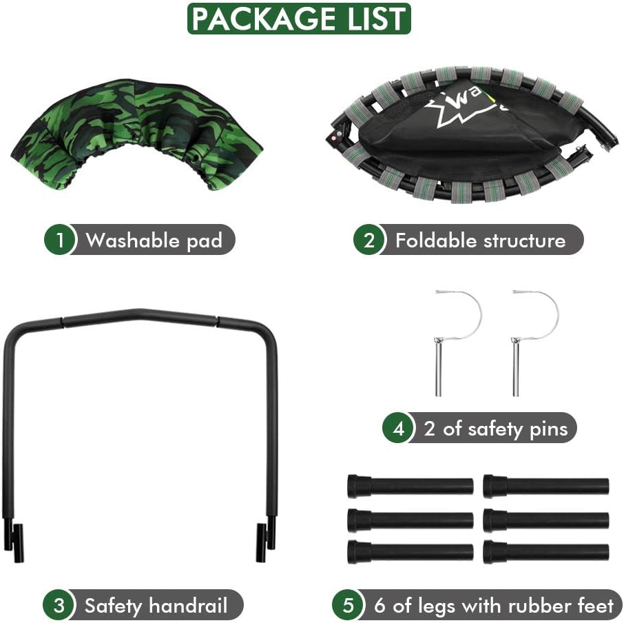 Camo Foldable Kids Trampoline with Handle Q575372