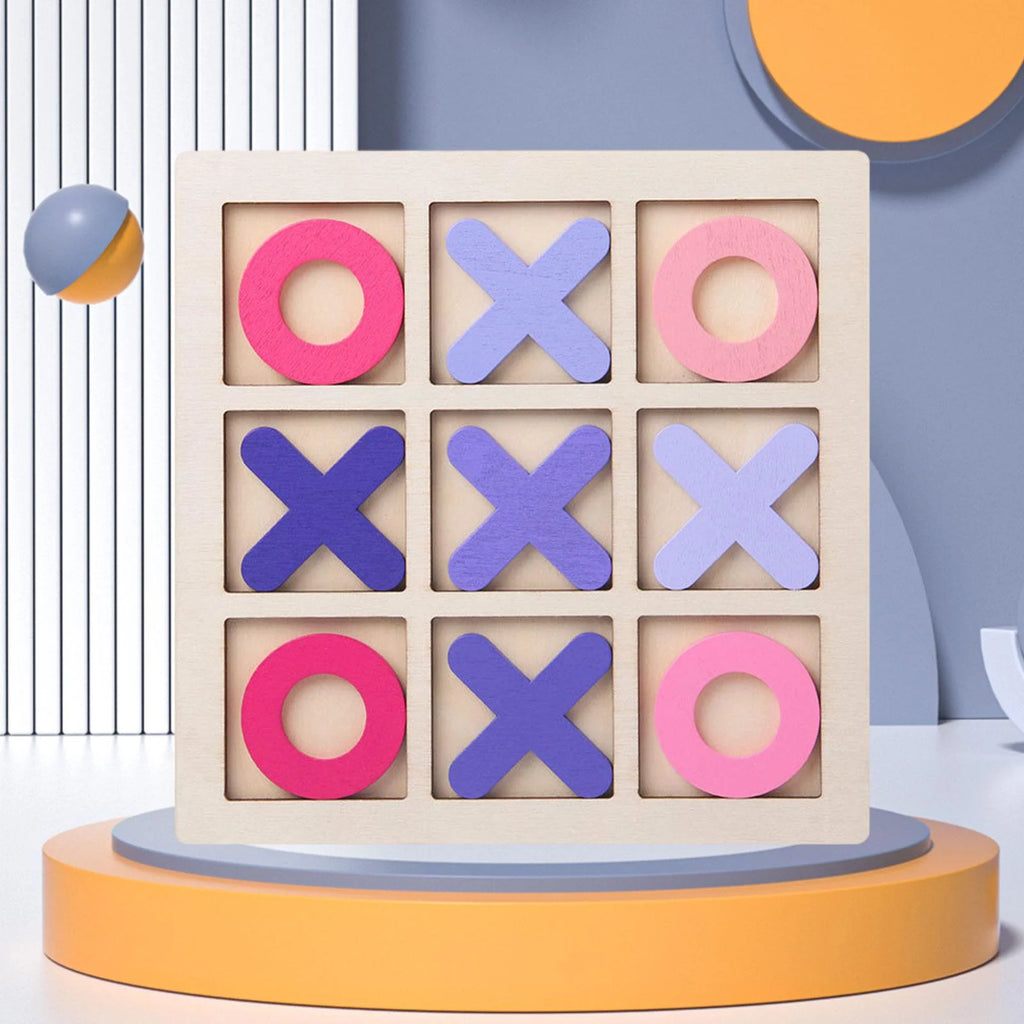 Pink Tic Tac Toe Board Puzzle Game B510902