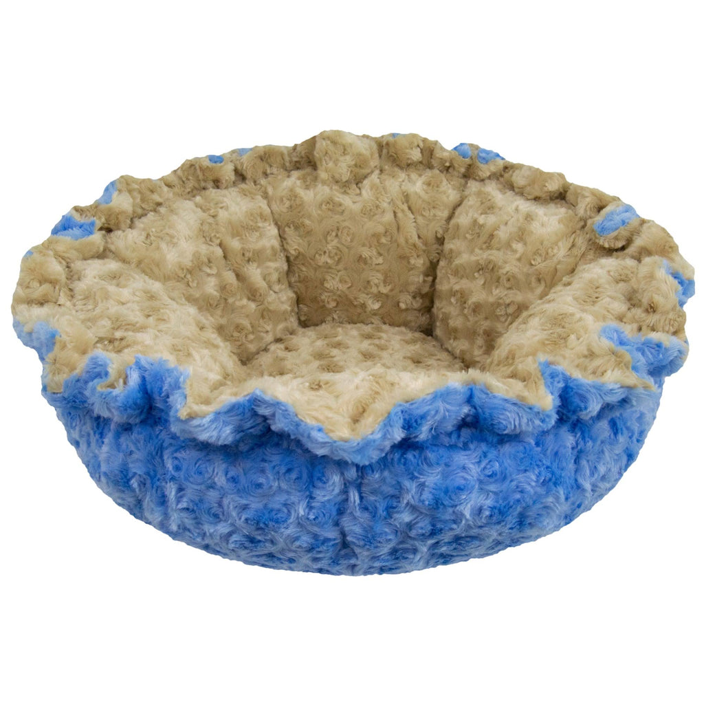 Ultra Plush Camel Rose Blue Sky Deluxe Dog Pet Cuddle Pod Bed, 30 inch x 30 inch E47257