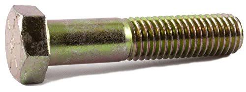 1/4-28 x 5 Grade 8 Hex Cap Screw Yellow Zinc Plated T6028
