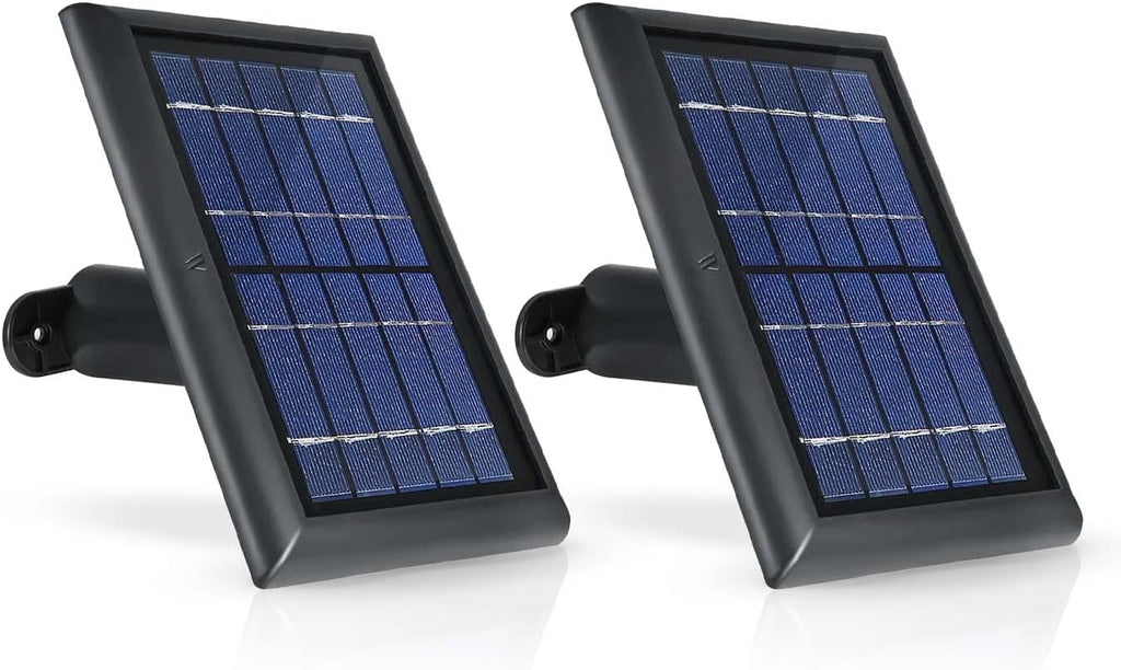 2 Pack Black Solar Panel for Ring Spotlight Cam Battery Y3032
