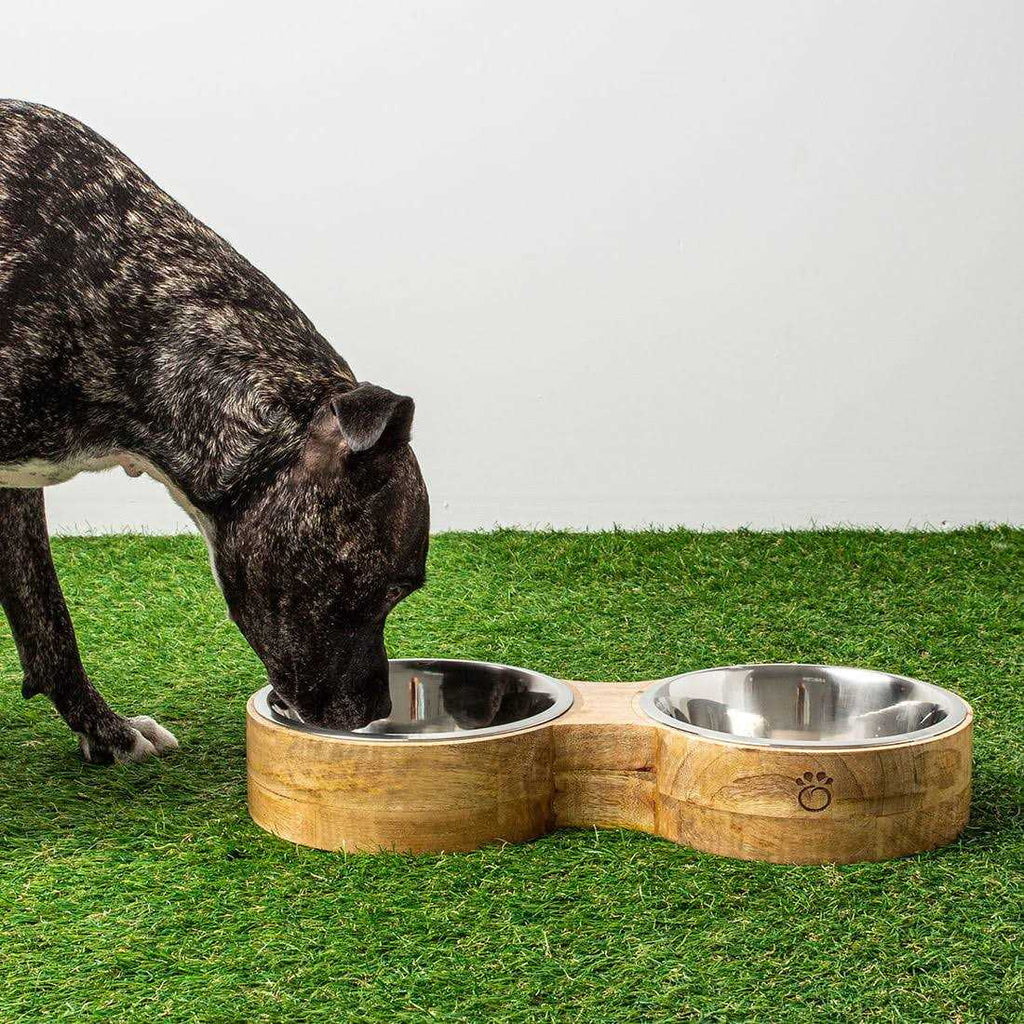 Wood & Metal Pet Feeder V57838