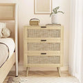 3 Drawer Rattan Dresser with Solid Wood Legs N705493