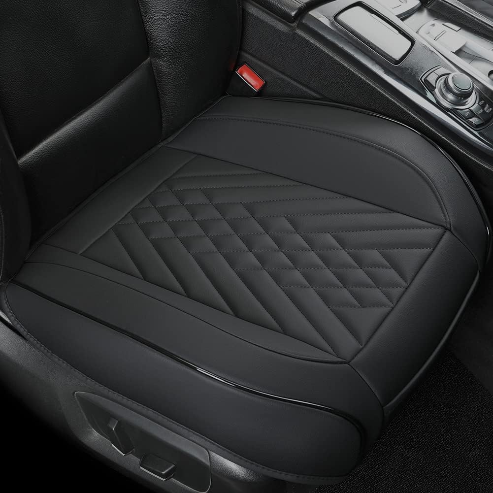 Grey PU Leather Front Car Seat Cover Protector (1 Pack) K427999