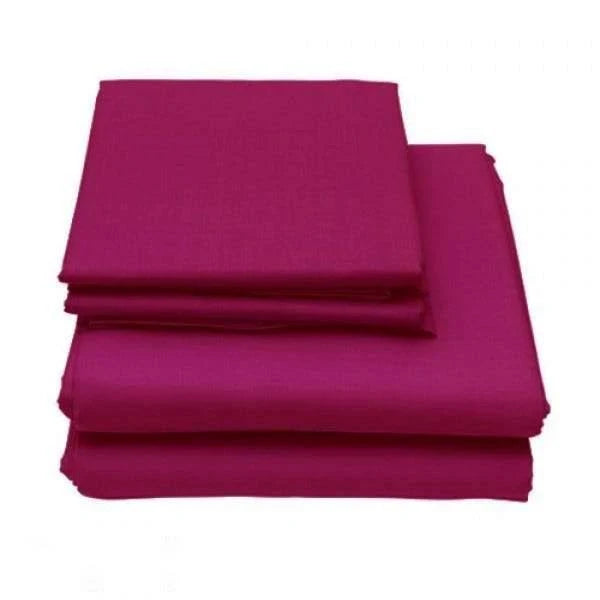 6-Piece Set Deep Pocket Bed Sheets Eggplant California King I6792