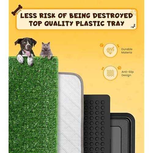 Super Absorbent Dog Grass Pad with Tray 4-Layer F192153