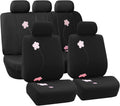 Black Butterfly Embroidery Automotive Seat Covers M9314