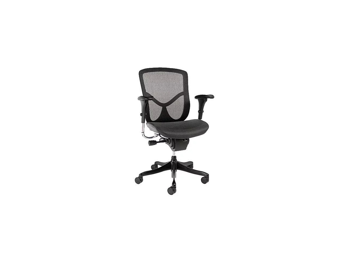 Black Ergonomic Mid-Back Mesh Chair I858662