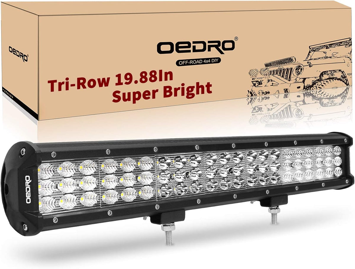 20Inch 300W Tri-Rows Spot Flood Combo LED Light Bar with Wiring Harness D5839