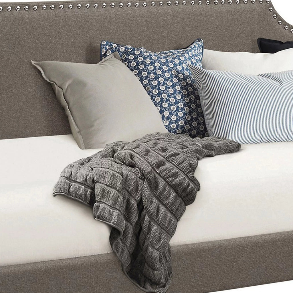 Gray Fabric Upholstered Daybed X365214