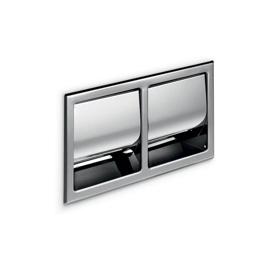 Polished Stainless Steel Recessed Spring-Loaded Toilet Paper Holder T481995