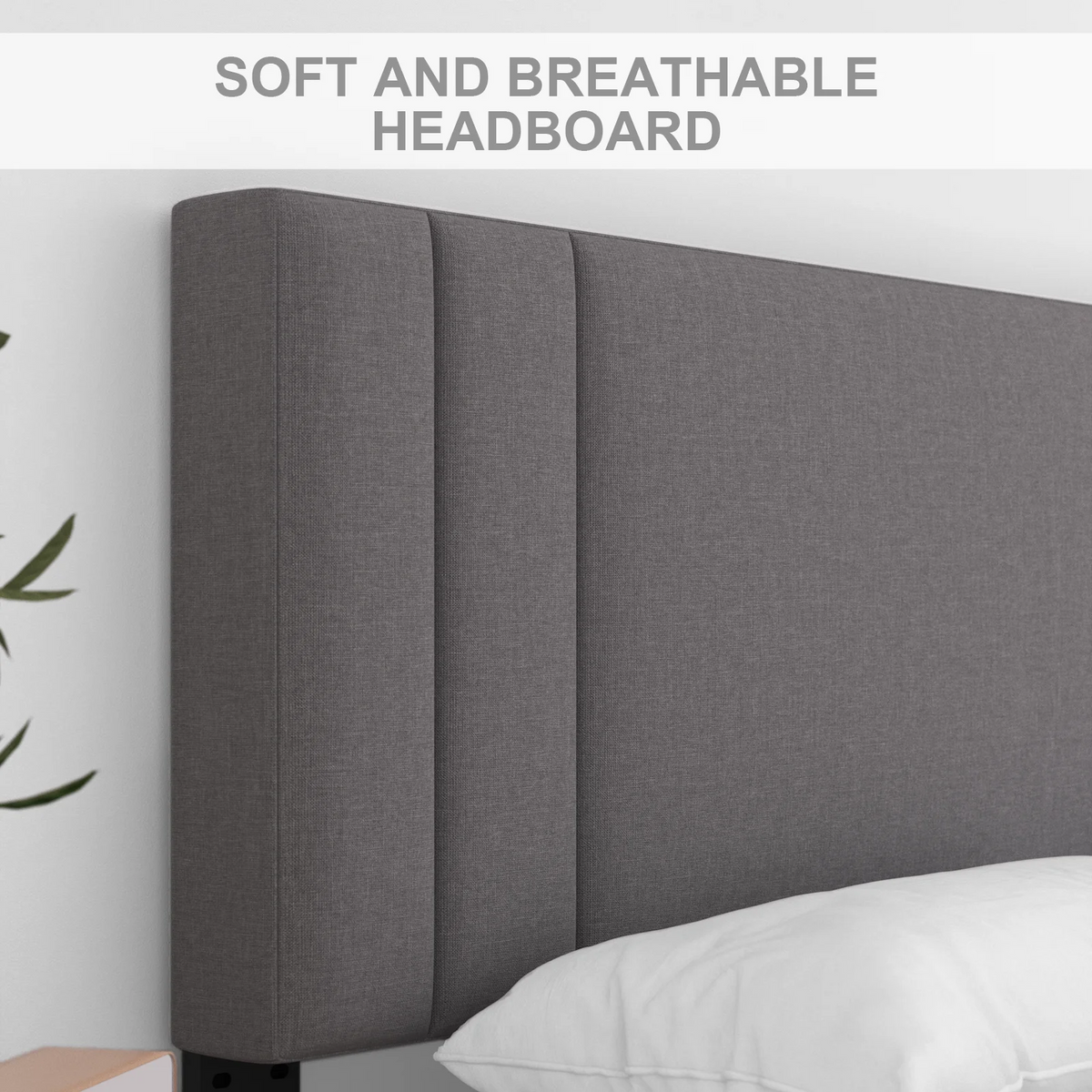 King Size Fabric Upholstered Platform Bed Frame P775
