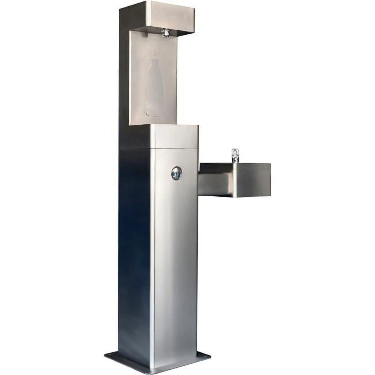 Outdoor Drinking Fountain with Bottle Filler, Stainless Steel J421523
