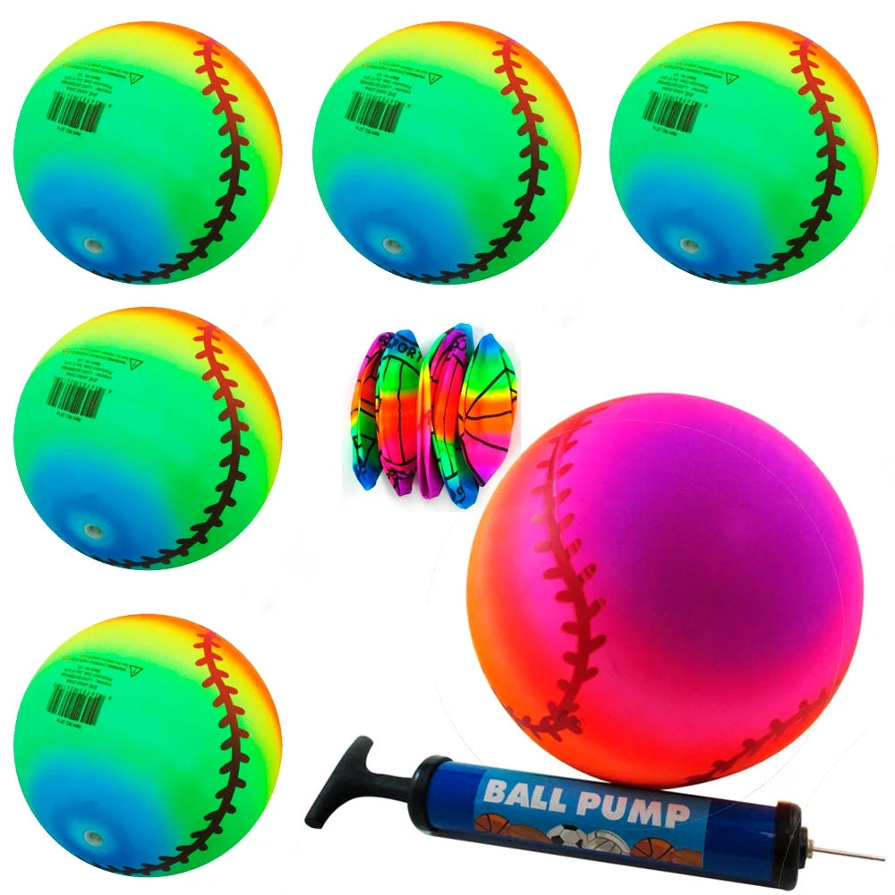 Inflatable Beach Balls Rainbow Plastic Volleyball K878
