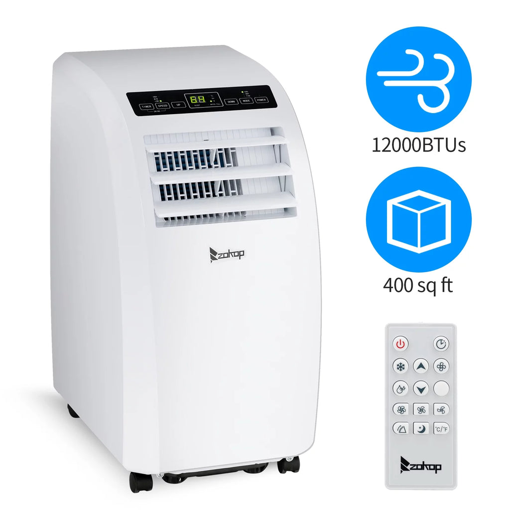 Portable Air Conditioner 7760BTU with Remote Control, White I857