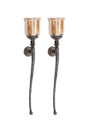 Brown Aluminum Candle Holder O50012