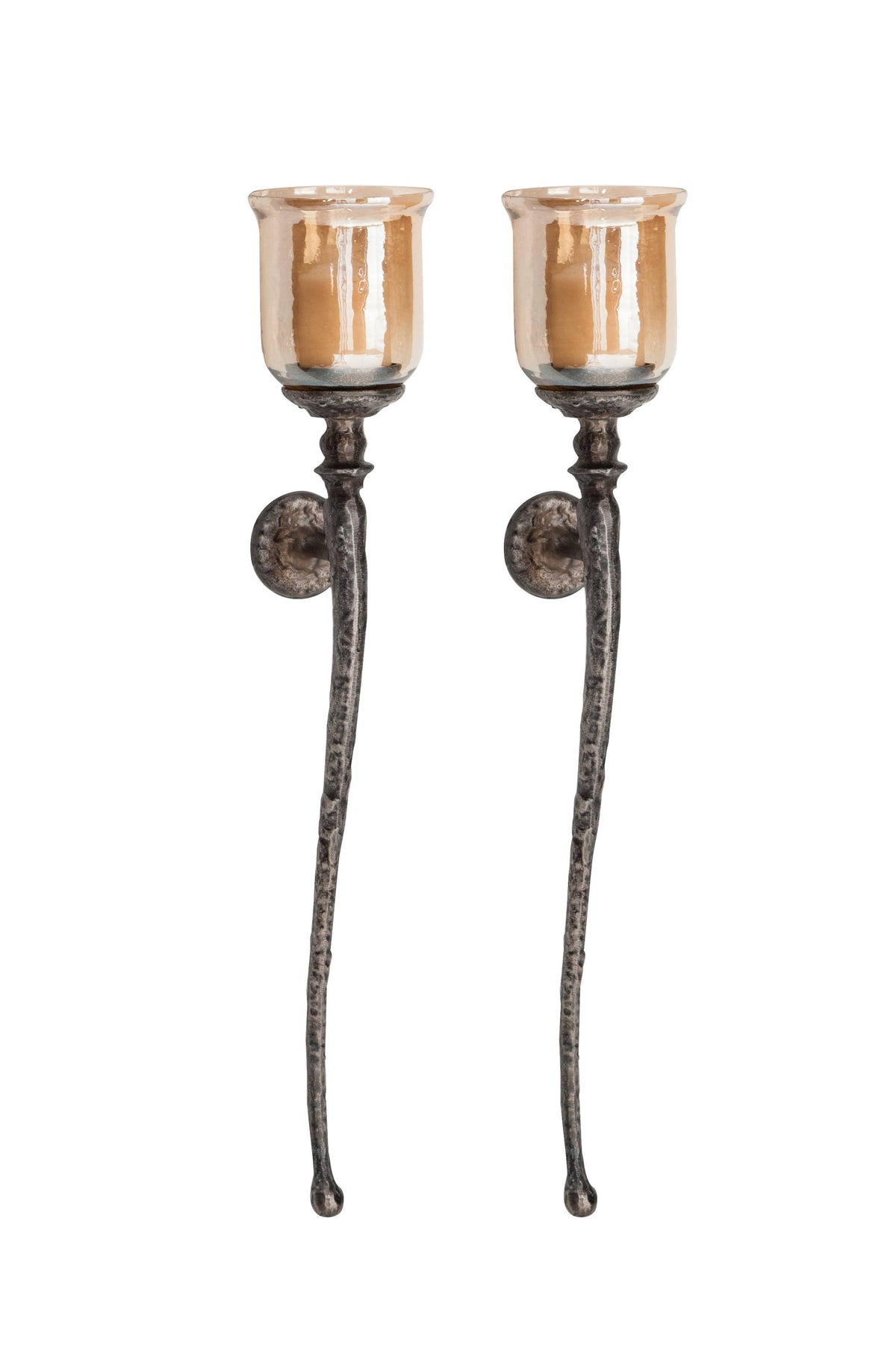 Brown Aluminum Candle Holder O50012