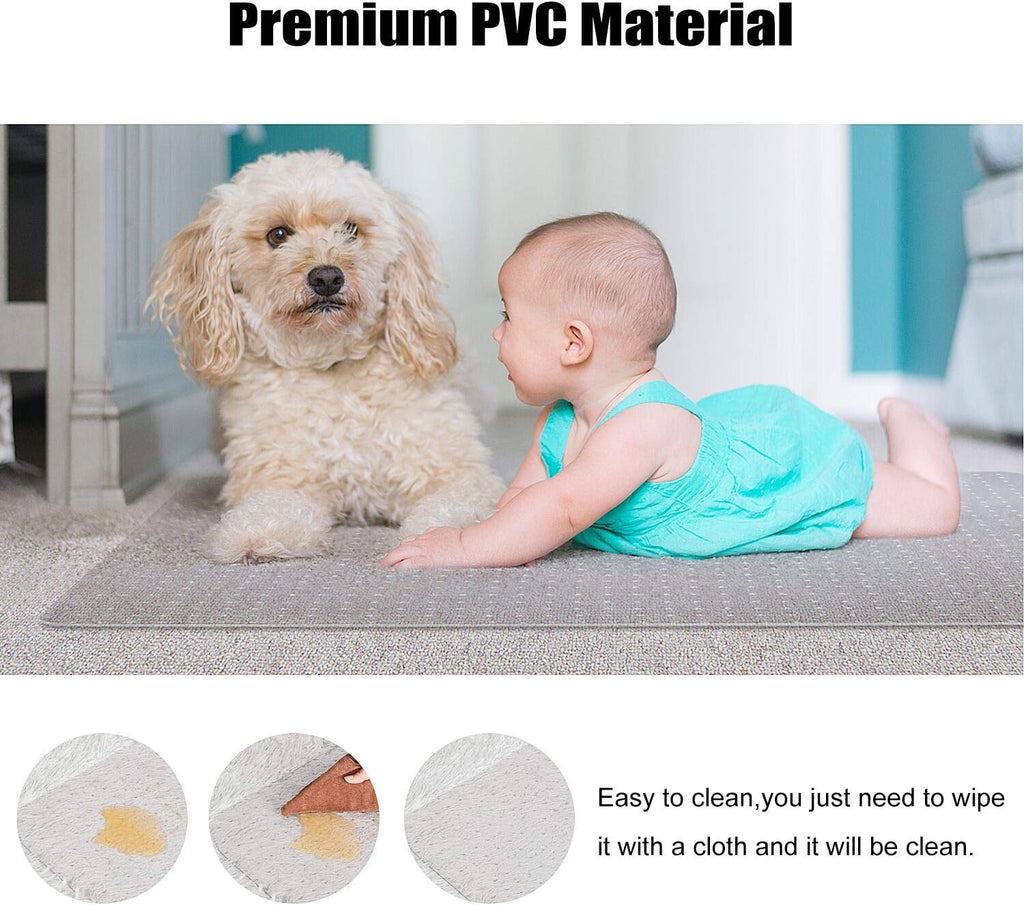 Clear Studded PVC Carpet Chair Mat M41095
