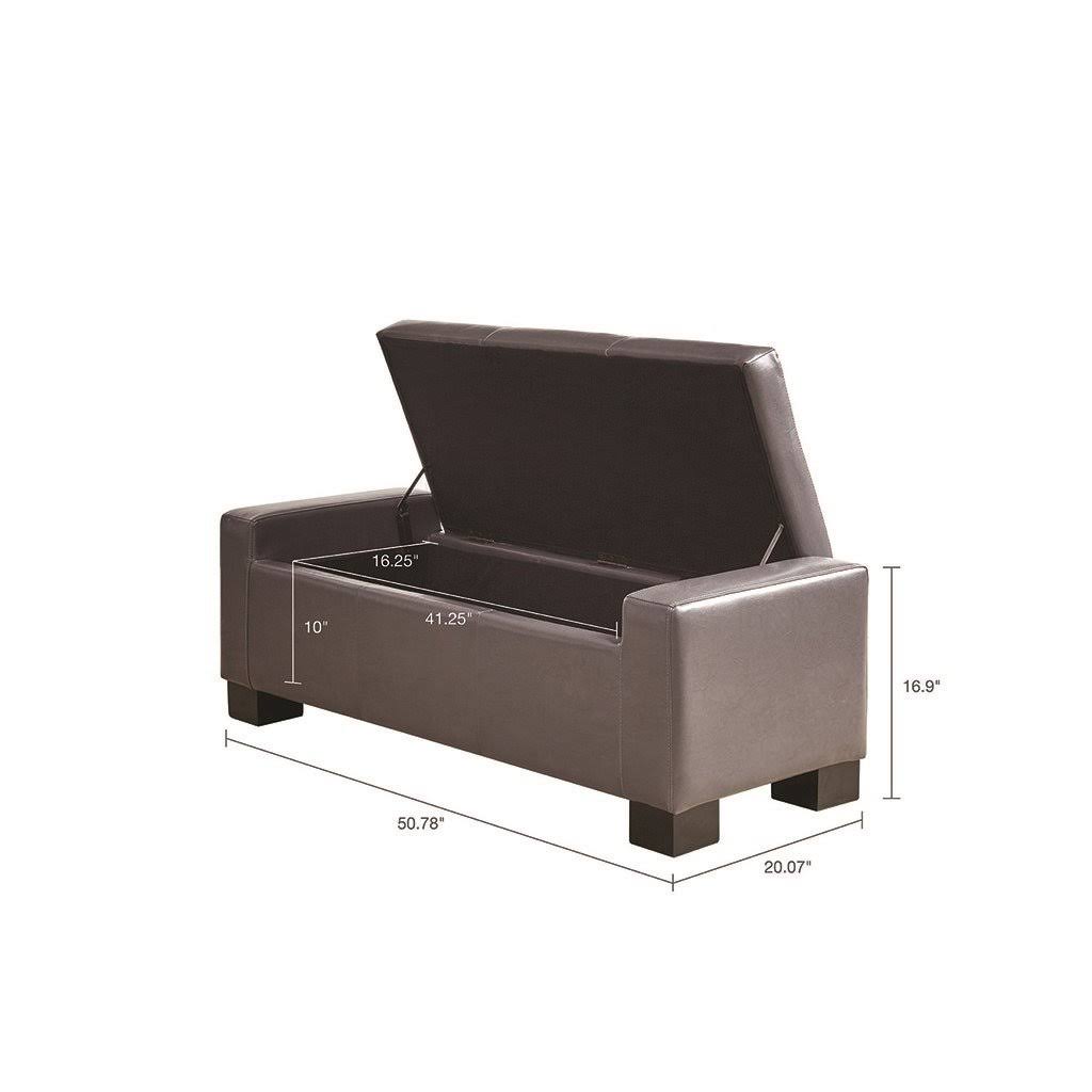 Brown Tufted Top Storage Bench G838035